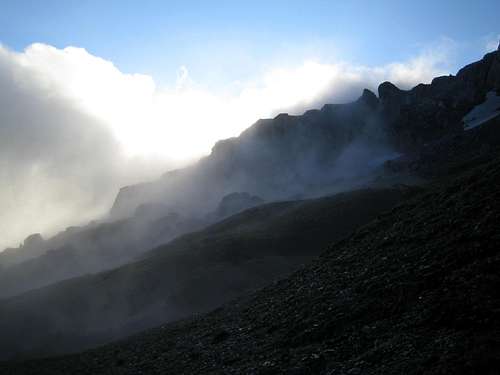 Morning impression on ascent to Clariden