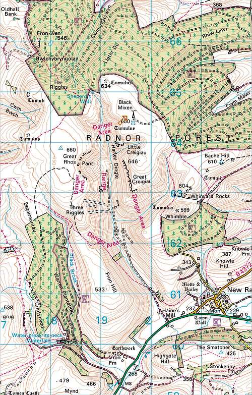 Radnor Forest Map
