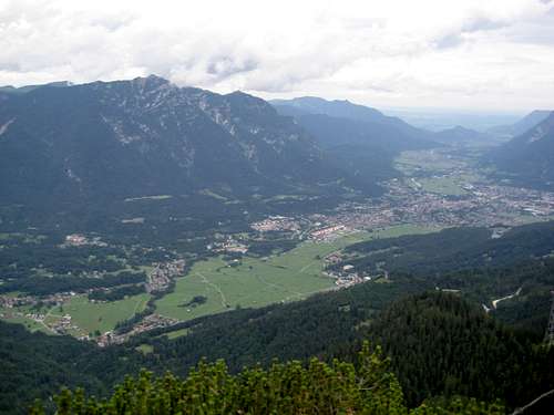 View of Garmisch-Partenkirchen from Schwarzenkopf