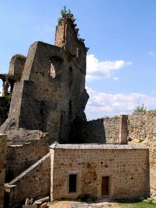 View of Kamieniec Castle's Chapel and Wall