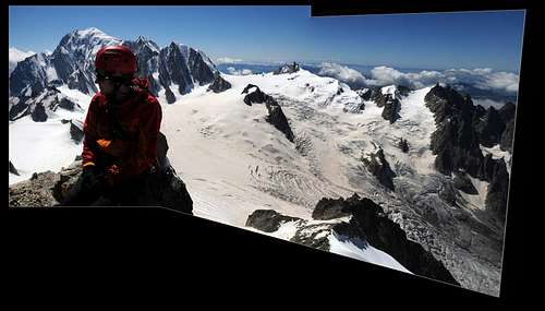 S view from the summit of Dent du Geant.
