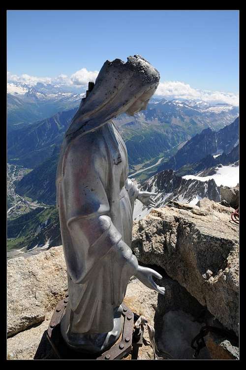 Sculpture at the summit.