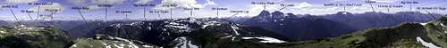 Morrison Spire Summit Panorama - annotated
