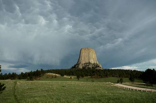 Storm Clouds Over Devils Tower