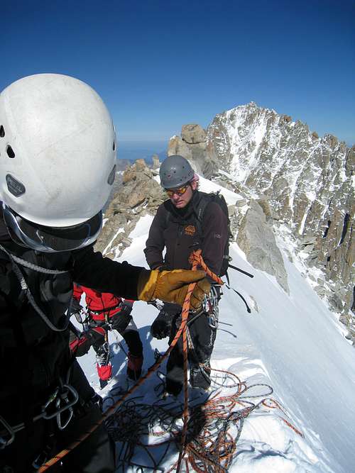 Aiguille d'Argentière, summit ridge