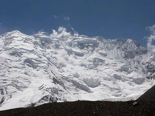 Big avalanche off Pamir Plateau