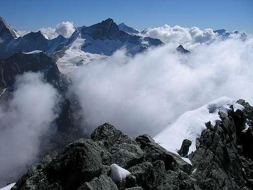 View from the summit of Grand Cornier 3962m