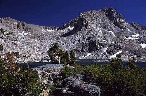 Muriel Peak and Muriel Lake