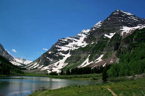 Maroon Bells Above Crater Lake