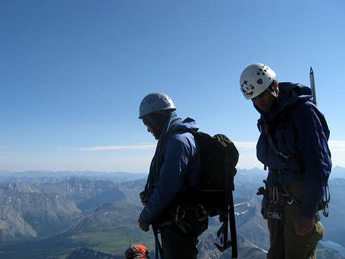 Climbers on Mount Assiniboine