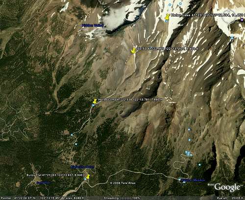 Mt. Shasta Satellite Image - Lower