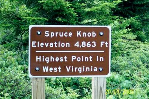 Spruce Knob -- The Highpoint Sign (2005)