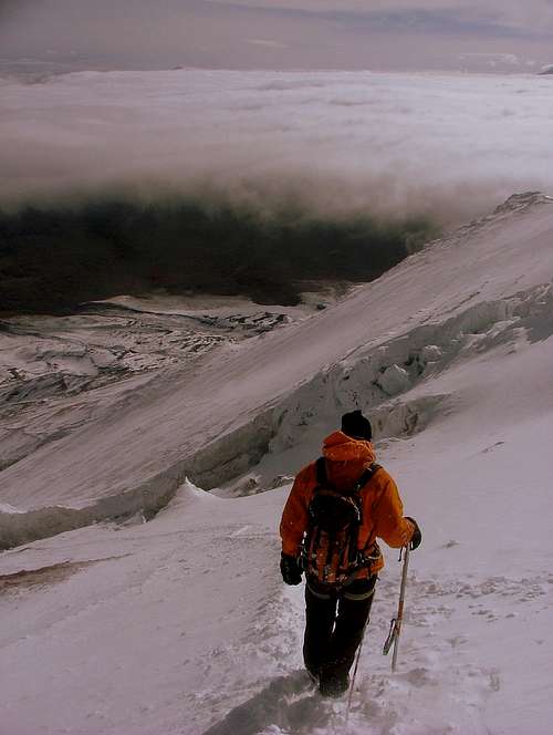 Cotopaxi's ice fall.