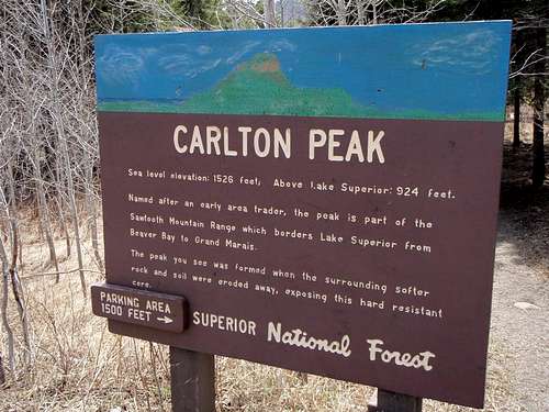 Carlton Peak Informational Sign