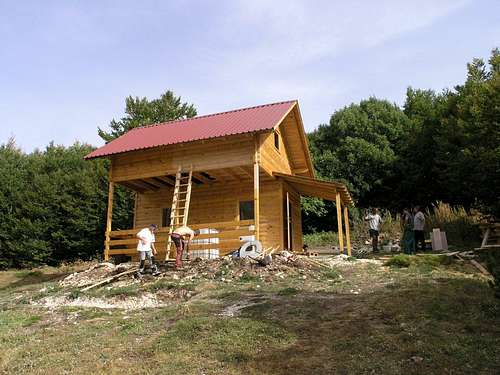 Building a mountain hut