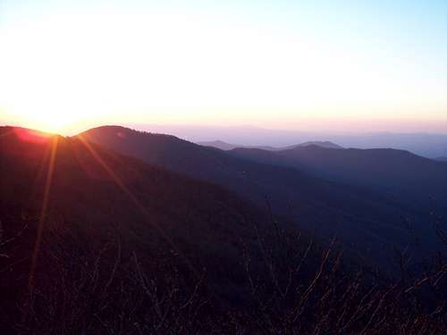 Sunset on Mt. Mitchell