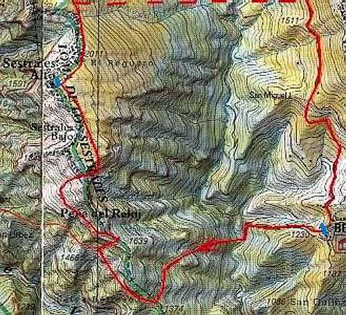 Route to Sestrales from Bestué
