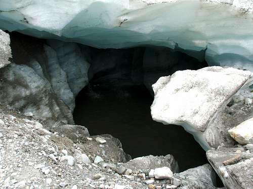 Hole in the Pasterzen Glacier