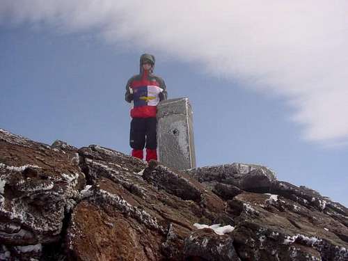 The summit at 2351 meters...