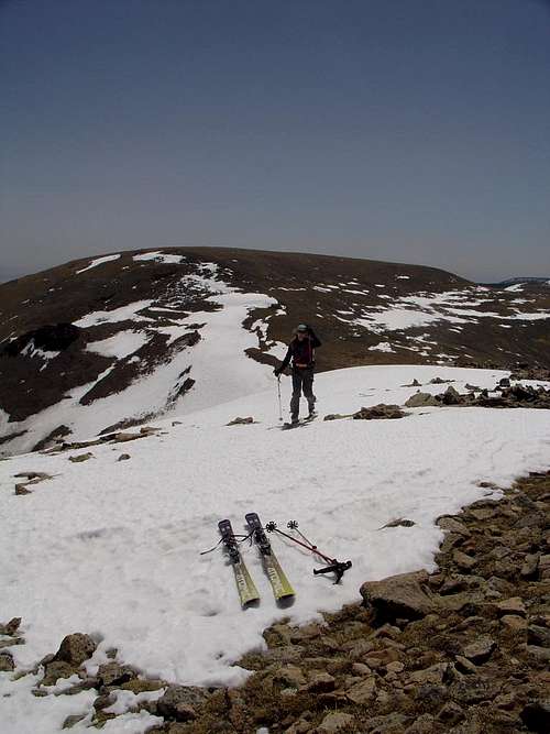 Amy nearing summit of Jicarita