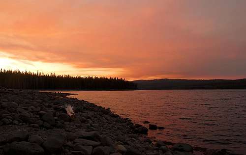 Fourmile Lake at sunset