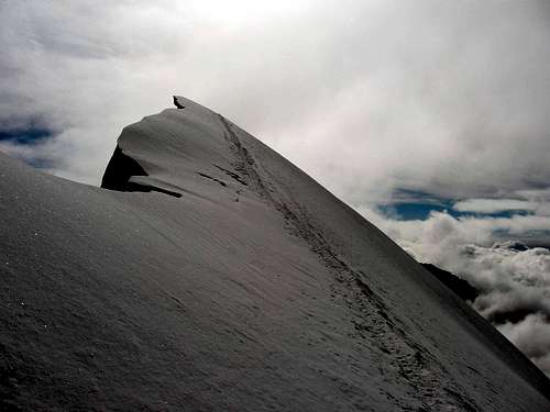 The summit of central Breithorn.