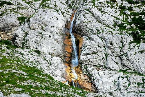 Waterfall in Zadnjica Valley