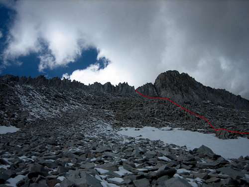 Detailed Route from Boulder Field of Snowmass