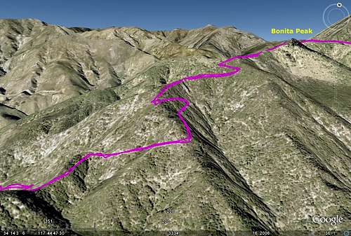 Iron Mountain via Heaton Flat - Google Earth Rendition Part 2