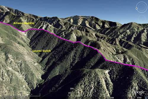 Iron Mountain via Heaton Flat - Google Earth Rendition Part 3