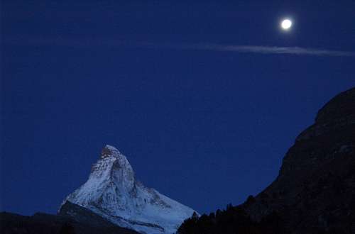 Matterhorn in moonlight