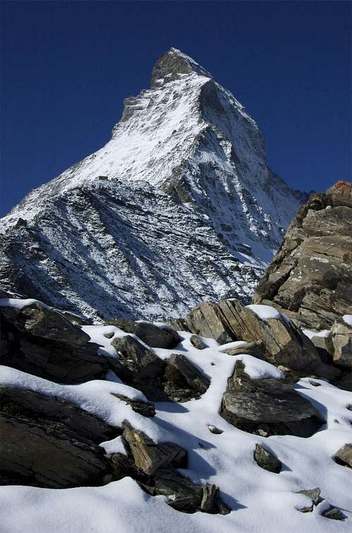 Fresh snow on the Matterhorn