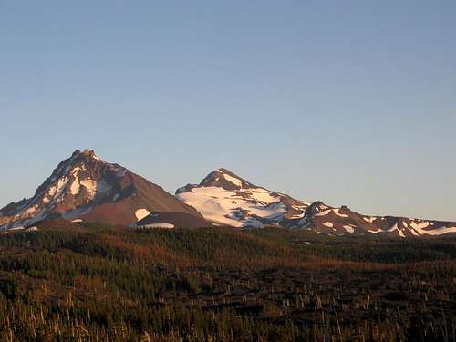 North and Middle Sister from Mackenzie Pass