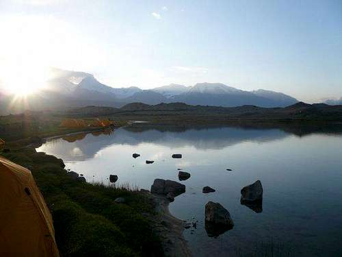 Morning at Karakul Lake