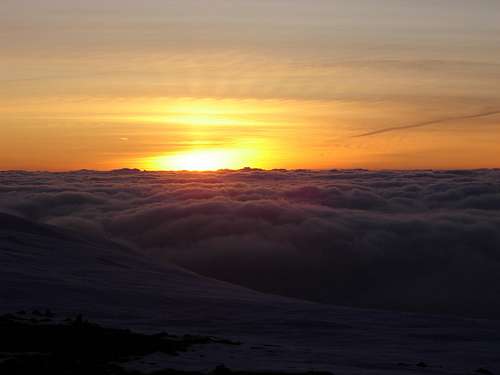 Sunrise on Babia Gora
