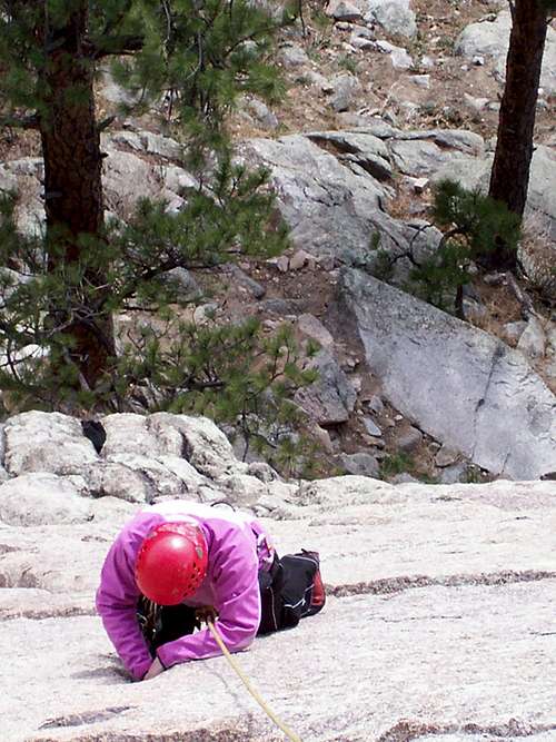 Errin Climbing in Boulder Canyon