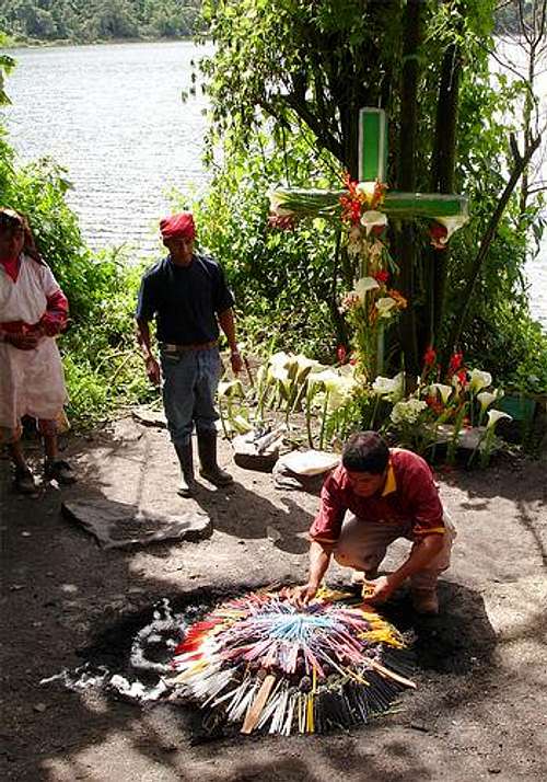Ceremony at Lake Chicabal