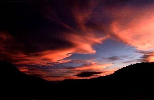 Summer sunset in La Pedriza