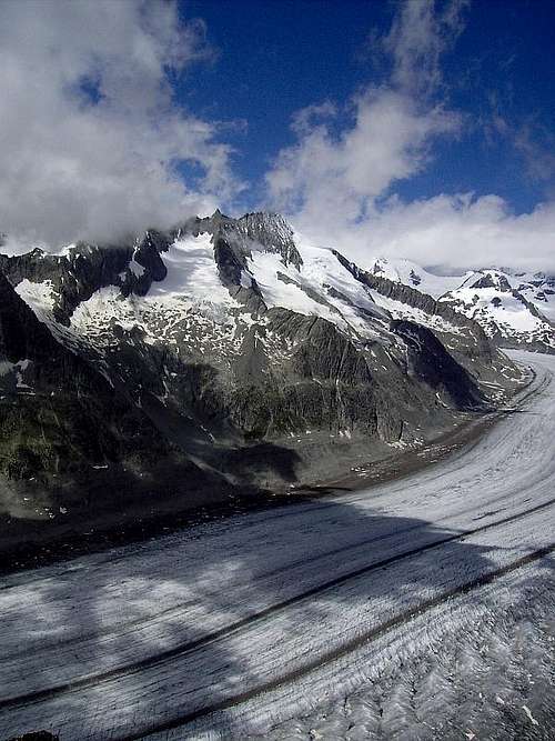 Dreieckhorn over Aletsch Glacier