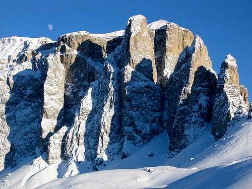 Sella Towers seen from the...