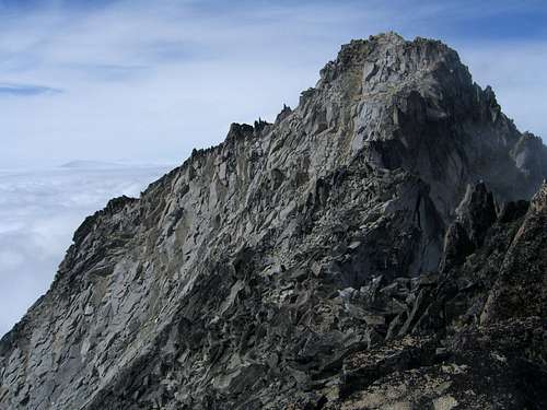 Route to summit from false summit
