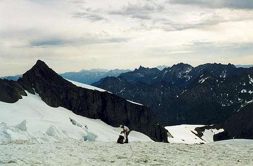 Climbing up the Mary Green...