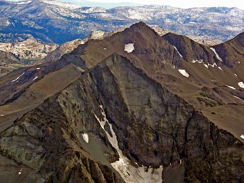 Kennedy Peak, (front) and Molo Mtn. from Leavitt Peak
