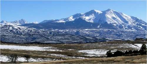 Mount Sopris is the prominent...
