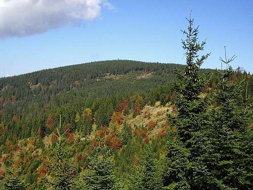 View to highest point of Beskid Sądecki Range - Radziejowa 1262 m