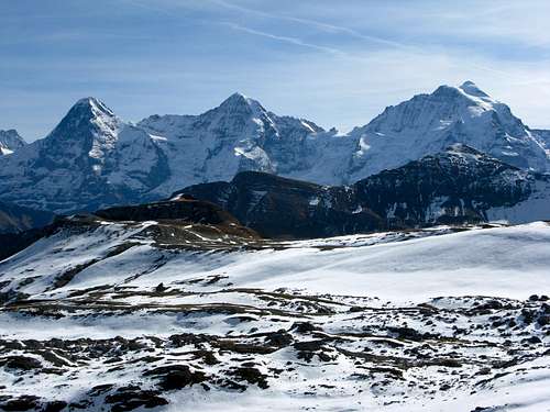 Eiger 3970m - Mönch 4107m - Jungfrau 4158m