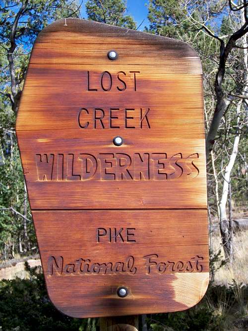 Entering the Lost Creek Wilderness