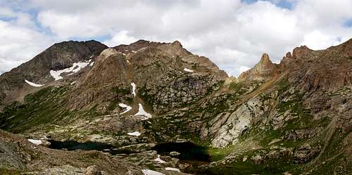 Mt Eolus and Twin Lakes