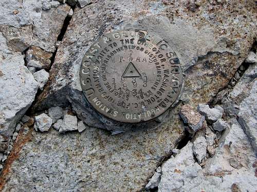Mt. Waas summit marker
