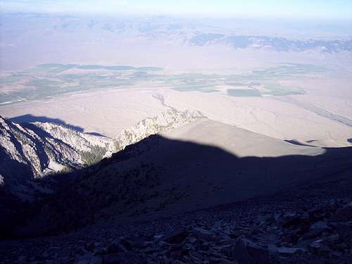 Borah shadow from ridge